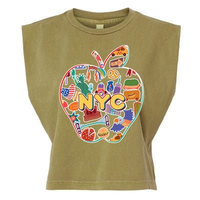 NYC Apple Doodle Garment-Dyed Women's Muscle Tee