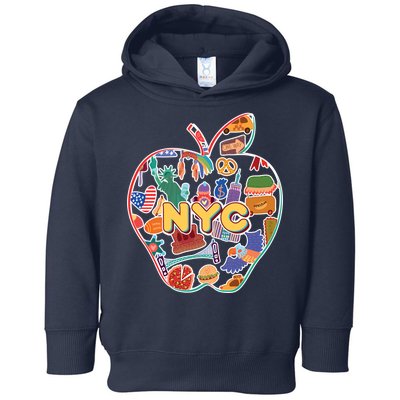 NYC Apple Doodle Toddler Hoodie