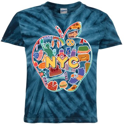 NYC Apple Doodle Kids Tie-Dye T-Shirt