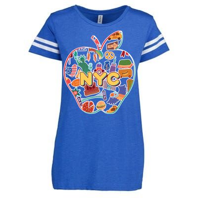 NYC Apple Doodle Enza Ladies Jersey Football T-Shirt