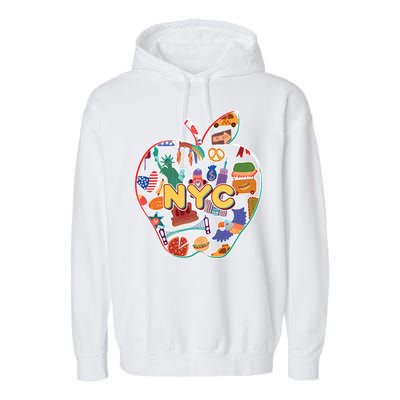 NYC Apple Doodle Garment-Dyed Fleece Hoodie