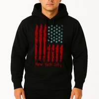 NYC New York City Vintage American Grunge Flag Hoodie