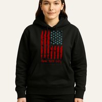 NYC New York City Vintage American Grunge Flag Hoodie