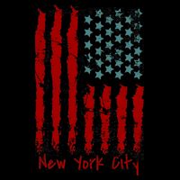 NYC New York City Vintage American Grunge Flag Hoodie