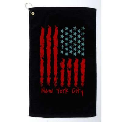 NYC New York City Vintage American Grunge Flag Golf Towel