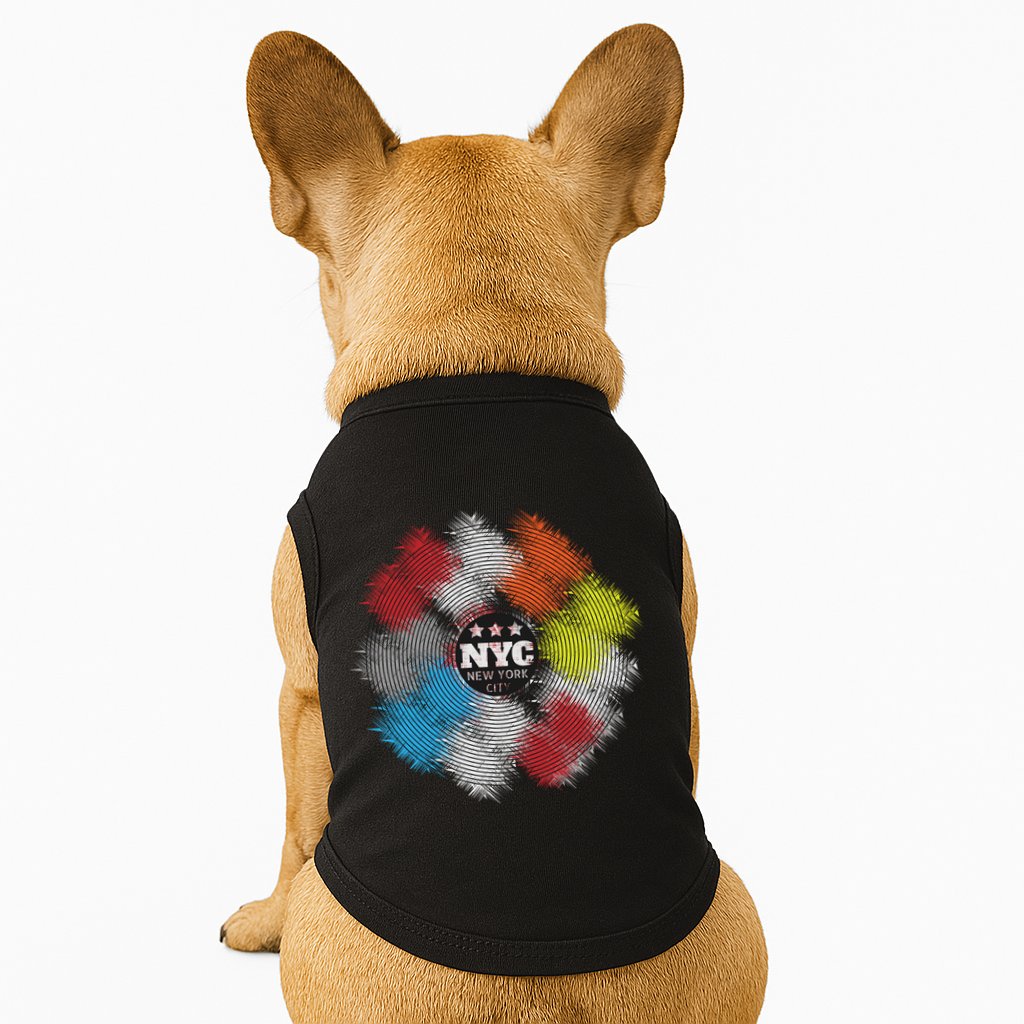 NYC New York City Vinyl Record Doggie Tank