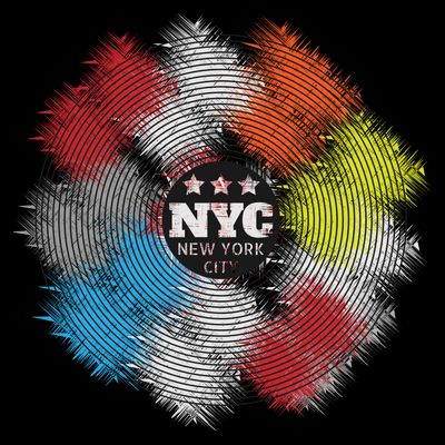 NYC New York City Vinyl Record T-Shirt