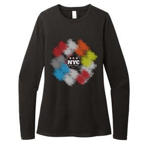 NYC New York City Vinyl Record Womens CVC Long Sleeve Shirt