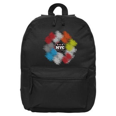 NYC New York City Vinyl Record 16 in Basic Backpack