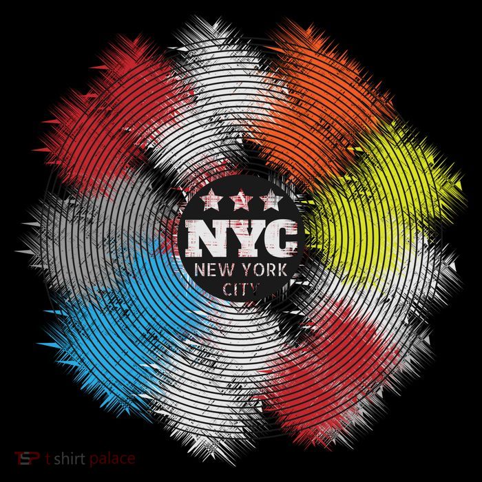 NYC New York City Vinyl Record Cooling Performance Long Sleeve Crew