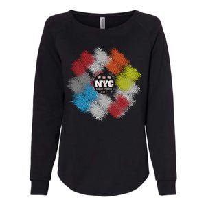 NYC New York City Vinyl Record Womens California Wash Sweatshirt