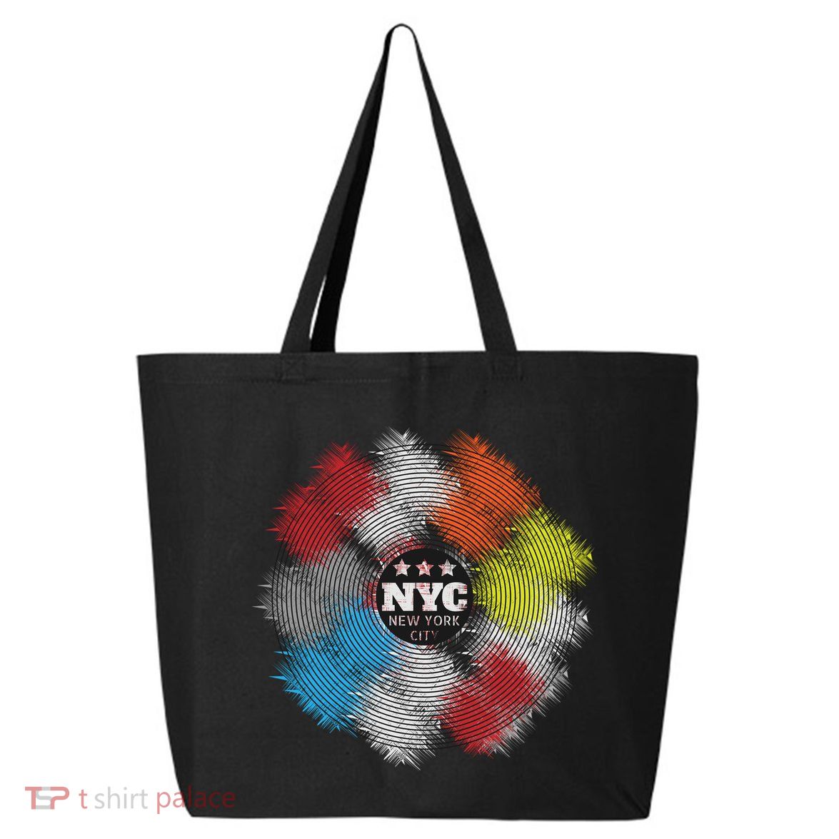 NYC New York City Vinyl Record 25L Jumbo Tote