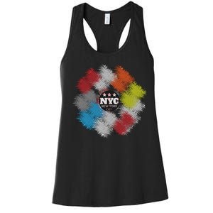 NYC New York City Vinyl Record Women's Racerback Tank