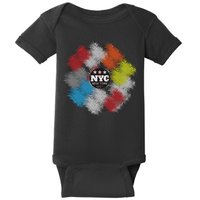 NYC New York City Vinyl Record Baby Bodysuit