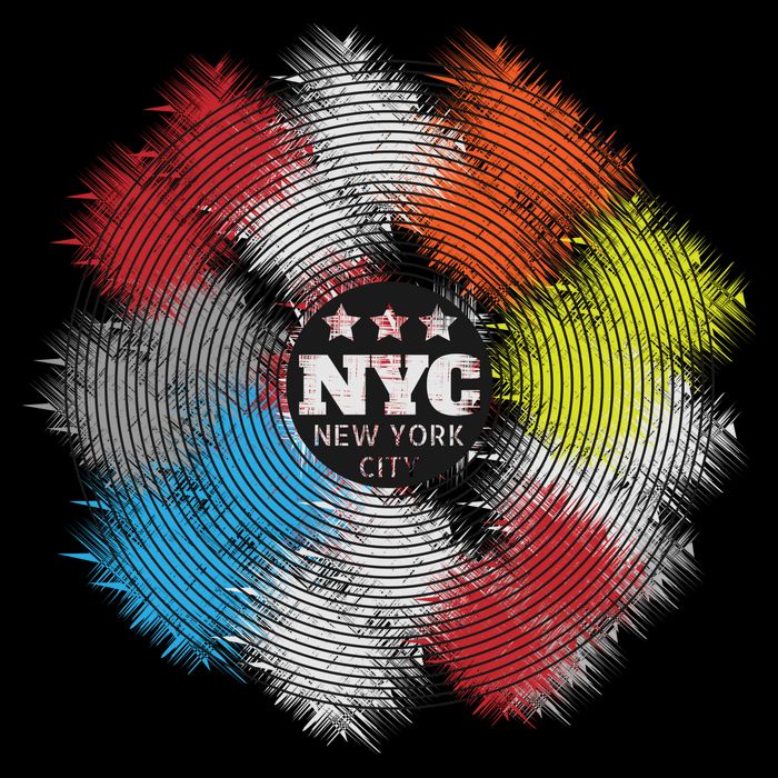 NYC New York City Vinyl Record Baby Bodysuit