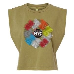 NYC New York City Vinyl Record Garment-Dyed Women's Muscle Tee