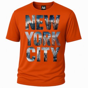 New York City New York City Skylines Statue Of Liberty Meaningful Gift Cooling Performance Crew T-Shirt