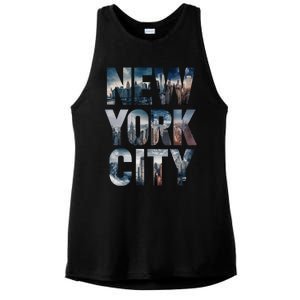 New York City New York City Skylines Statue Of Liberty Meaningful Gift Ladies PosiCharge Tri-Blend Wicking Tank