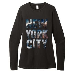 New York City New York City Skylines Statue Of Liberty Meaningful Gift Womens CVC Long Sleeve Shirt