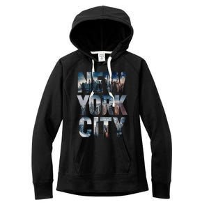 New York City New York City Skylines Statue Of Liberty Meaningful Gift Women's Fleece Hoodie