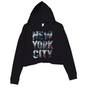 New York City New York City Skylines Statue Of Liberty Meaningful Gift Crop Fleece Hoodie