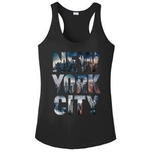 New York City New York City Skylines Statue Of Liberty Meaningful Gift Ladies PosiCharge Competitor Racerback Tank