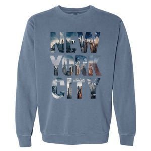 New York City New York City Skylines Statue Of Liberty Meaningful Gift Garment-Dyed Sweatshirt