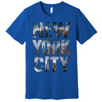 New York City New York City Skylines Statue Of Liberty Meaningful Gift Premium T-Shirt