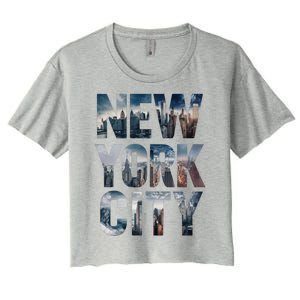 New York City New York City Skylines Statue Of Liberty Meaningful Gift Women's Crop Top Tee