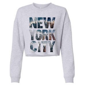 New York City New York City Skylines Statue Of Liberty Meaningful Gift Cropped Pullover Crew