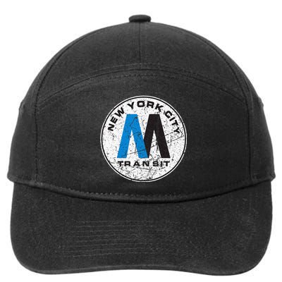 New York City Transit Mta Train Retro New York 7-Panel Snapback Hat