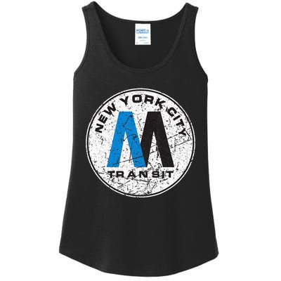 New York City Transit Mta Train Retro New York Ladies Essential Tank