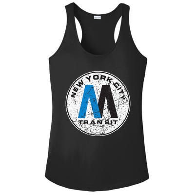 New York City Transit Mta Train Retro New York Ladies PosiCharge Competitor Racerback Tank