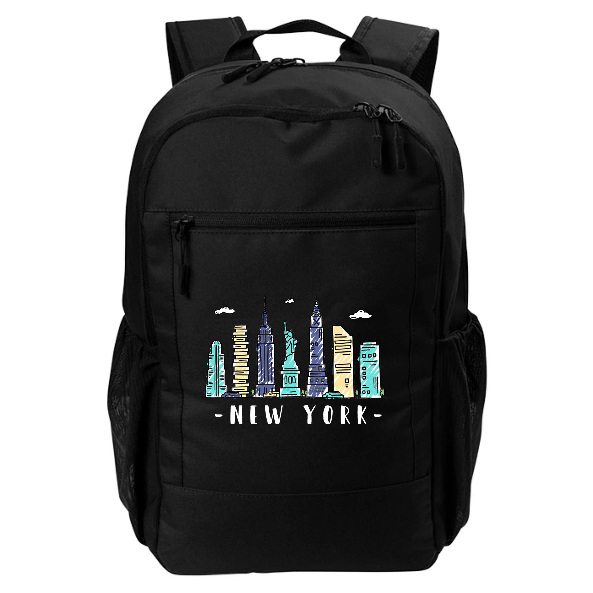 New York City Nyc Skyline Ny Watercolor Souvenir Gift Cool Gift Backpack