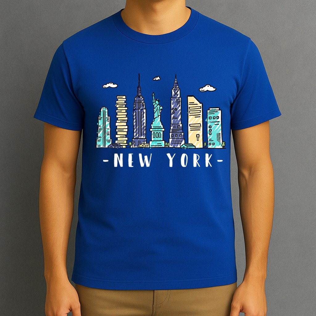 New York City Nyc Skyline Ny Watercolor Souvenir Gift Cool Gift T-Shirt
