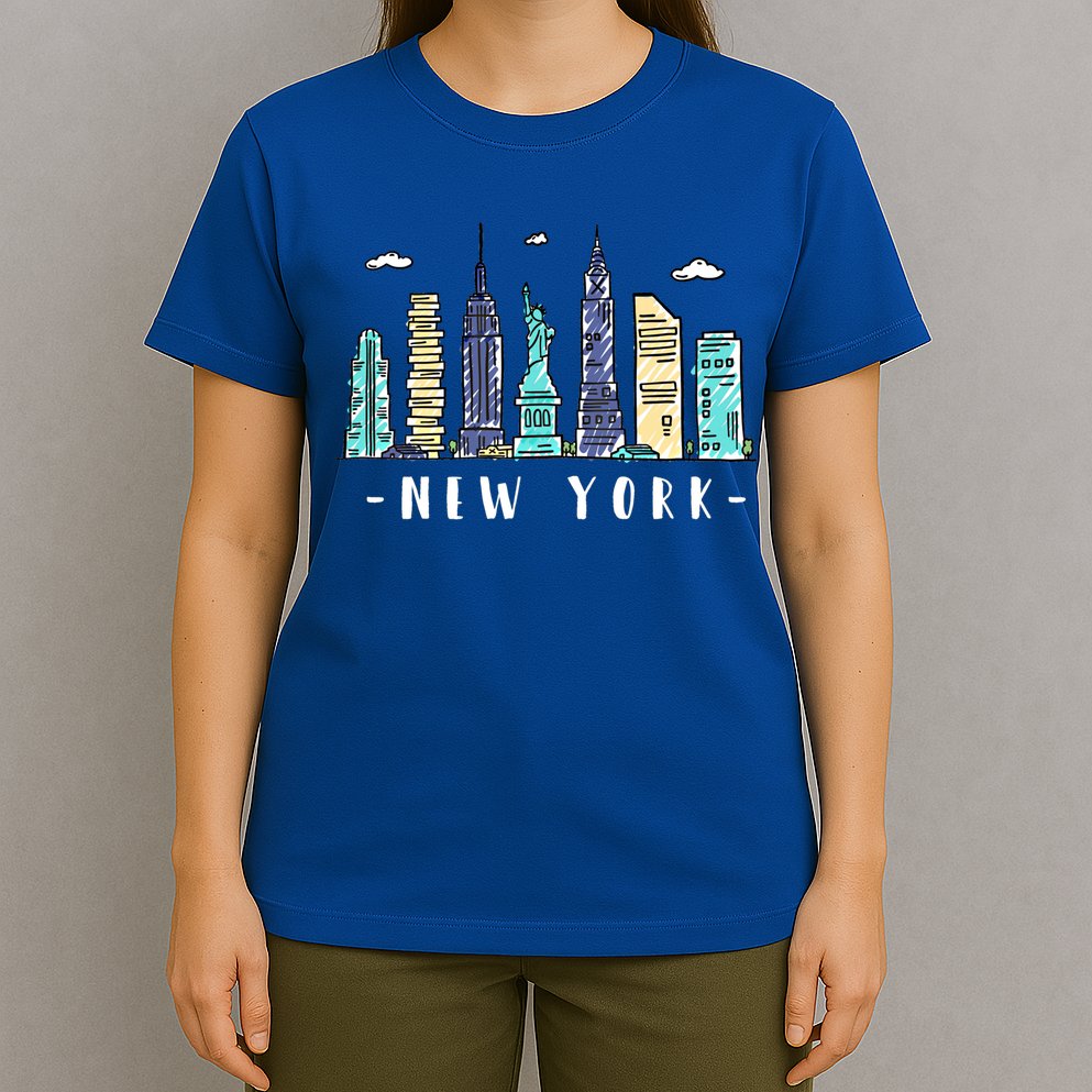 New York City Nyc Skyline Ny Watercolor Souvenir Gift Cool Gift T-Shirt