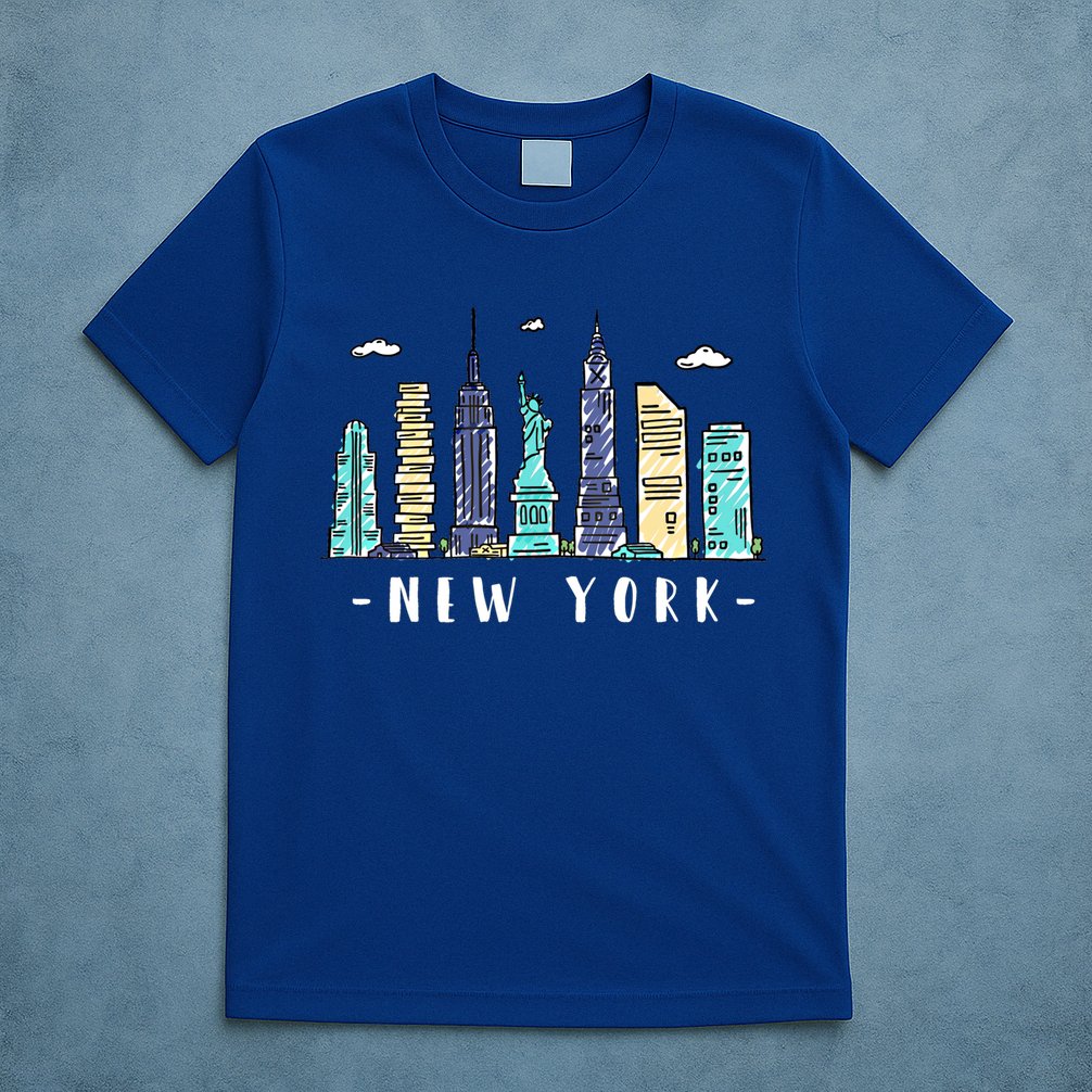 New York City Nyc Skyline Ny Watercolor Souvenir Gift Cool Gift T-Shirt
