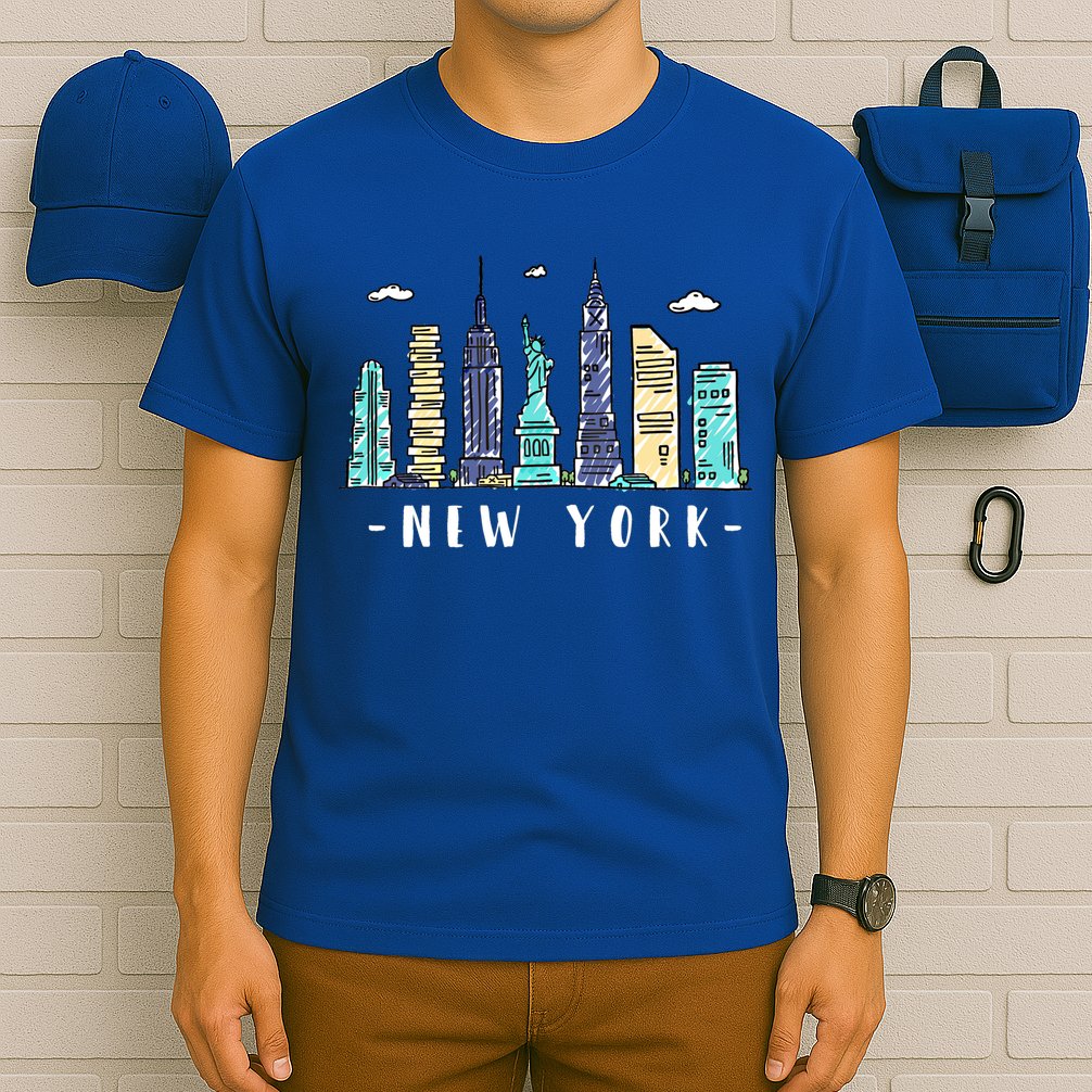 New York City Nyc Skyline Ny Watercolor Souvenir Gift Cool Gift T-Shirt