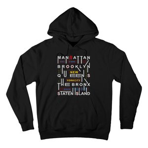 New York City Big Apple Bronx Queens Manhattan Staten Island Hoodie