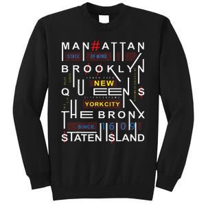 New York City Big Apple Bronx Queens Manhattan Staten Island Sweatshirt