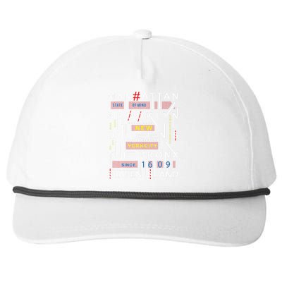 New York City Big Apple Bronx Queens Manhattan Staten Island Snapback Five-Panel Rope Hat