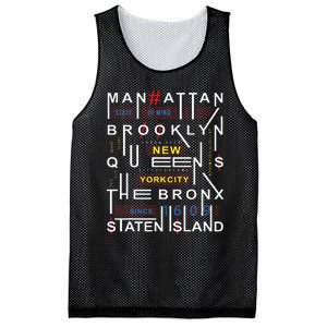 New York City Big Apple Bronx Queens Manhattan Staten Island Mesh Reversible Basketball Jersey Tank