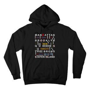 New York City Big Apple Bronx Queens Manhattan Staten Island Tall Hoodie