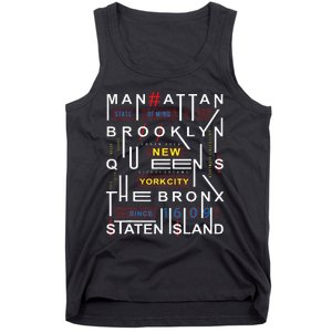 New York City Big Apple Bronx Queens Manhattan Staten Island Tank Top