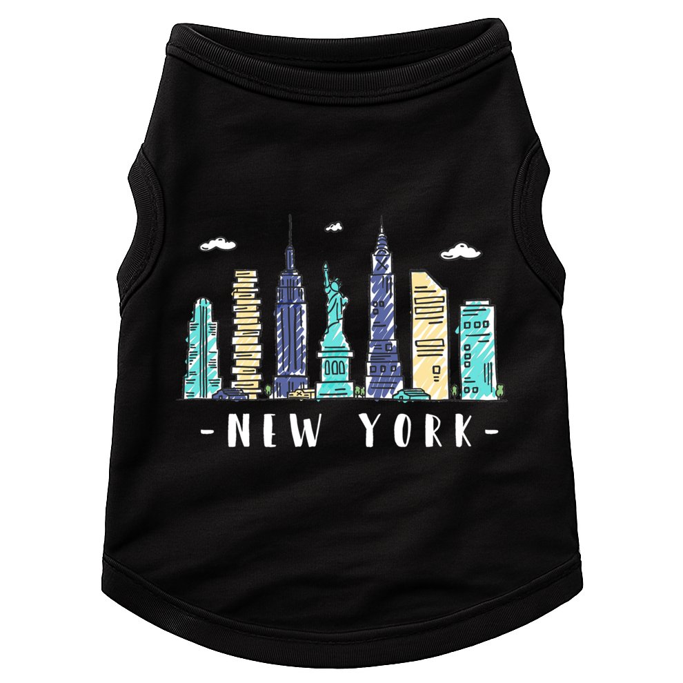 New York City Nyc Skyline Ny Watercolor Souvenir Gift Cute Gift Doggie Tank
