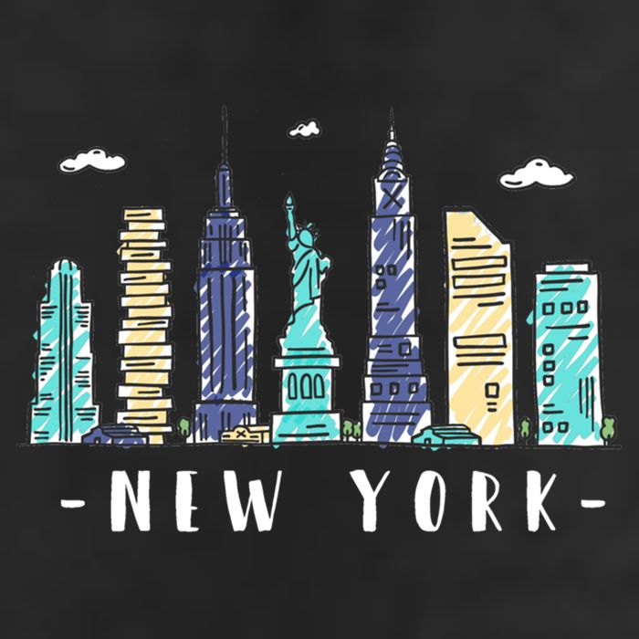 New York City Nyc Skyline Ny Watercolor Souvenir Gift Cute Gift Hat