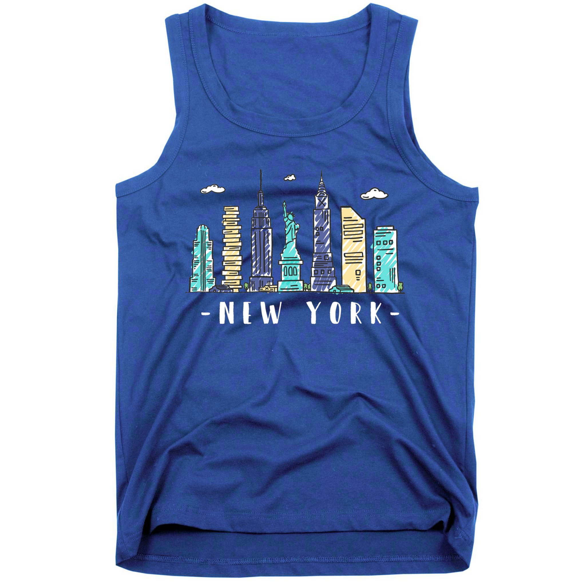 New York City Nyc Skyline Ny Watercolor Souvenir Gift Cute Gift Tank Top