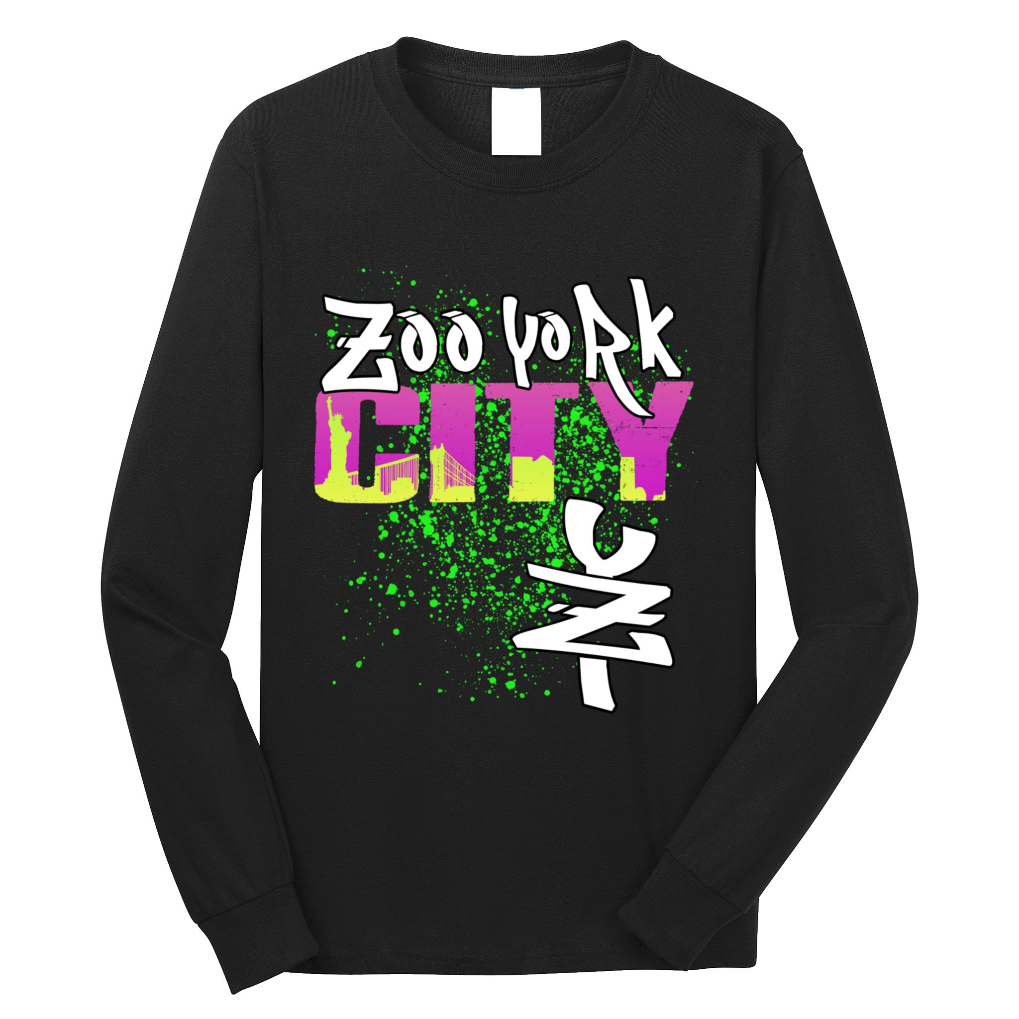New York City Nyc 5 Boroughs Big Apple Skyline Zoo York Long Sleeve Shirt
