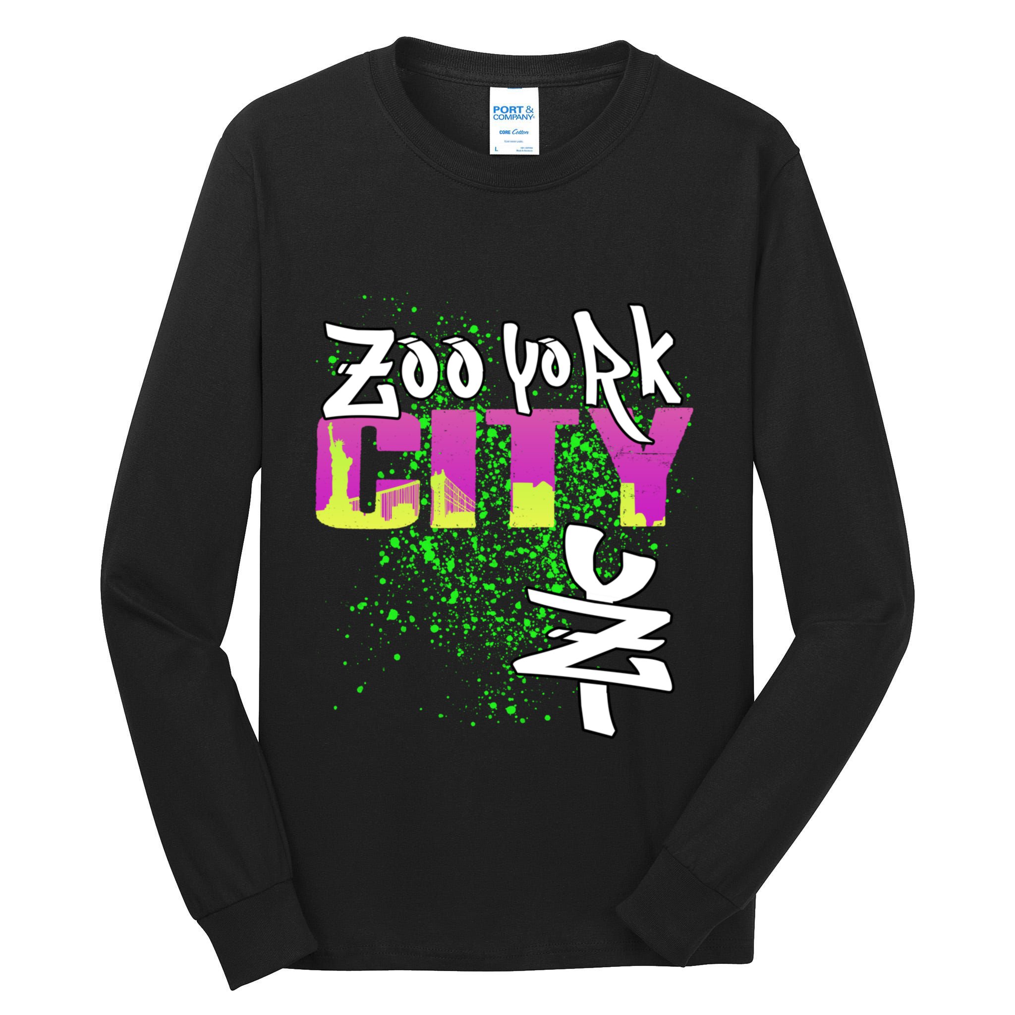 New York City Nyc 5 Boroughs Big Apple Skyline Zoo York Tall Long Sleeve T-Shirt