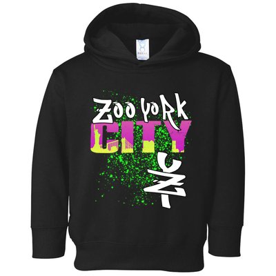 New York City Nyc 5 Boroughs Big Apple Skyline Zoo York Toddler Hoodie